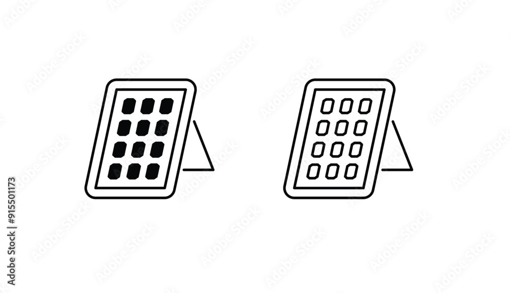 Solar panel icon design with white background stock illustration Solar panel icon design with white background stock illustration