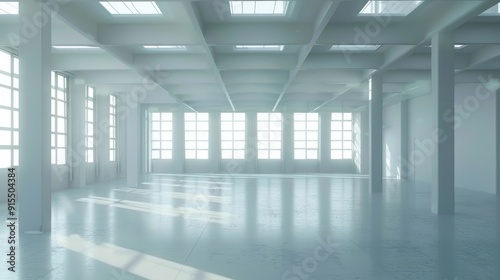 Wallpaper Mural Empty White Room With Windows. Torontodigital.ca