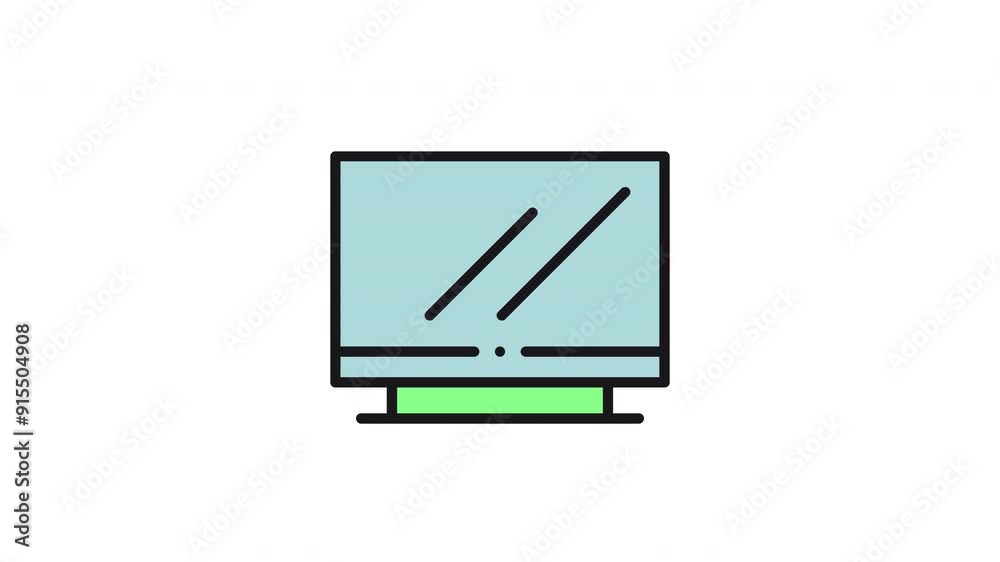 motion icon Simple computer monitor with two diagonal lines on screen.
motion icon Simple computer monitor with two diagonal lines on screen.