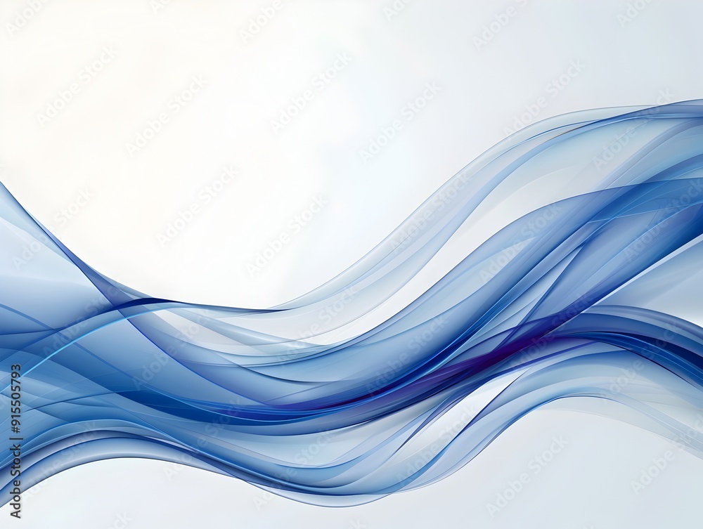 Abstract blue wave background vector presentation design illustration white space background -