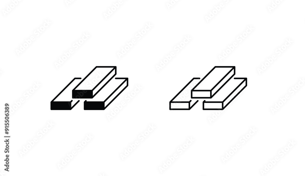 Wood Planks icon design with white background stock illustration Wood Planks icon design with white background stock illustration