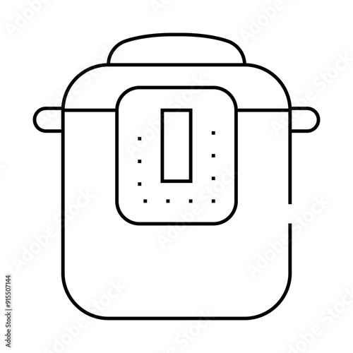 multicooker equipment line icon vector. multicooker equipment sign. isolated contour symbol black illustration