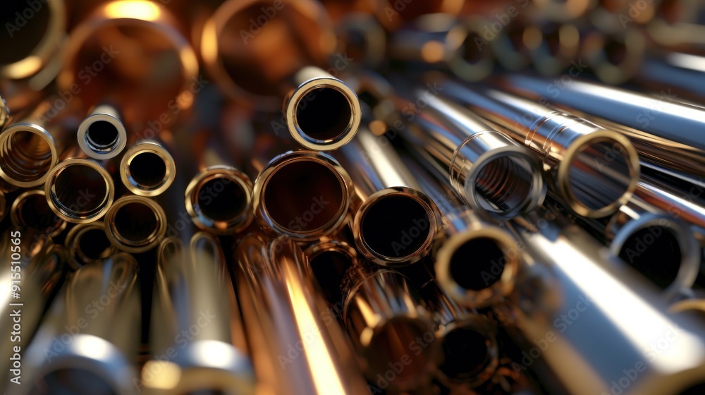 Naklejka premium Metallic Pipes
