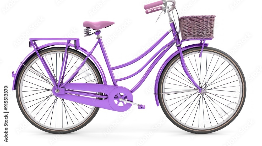 Purple Bicycle with Basket Purple Bicycle with Basket
