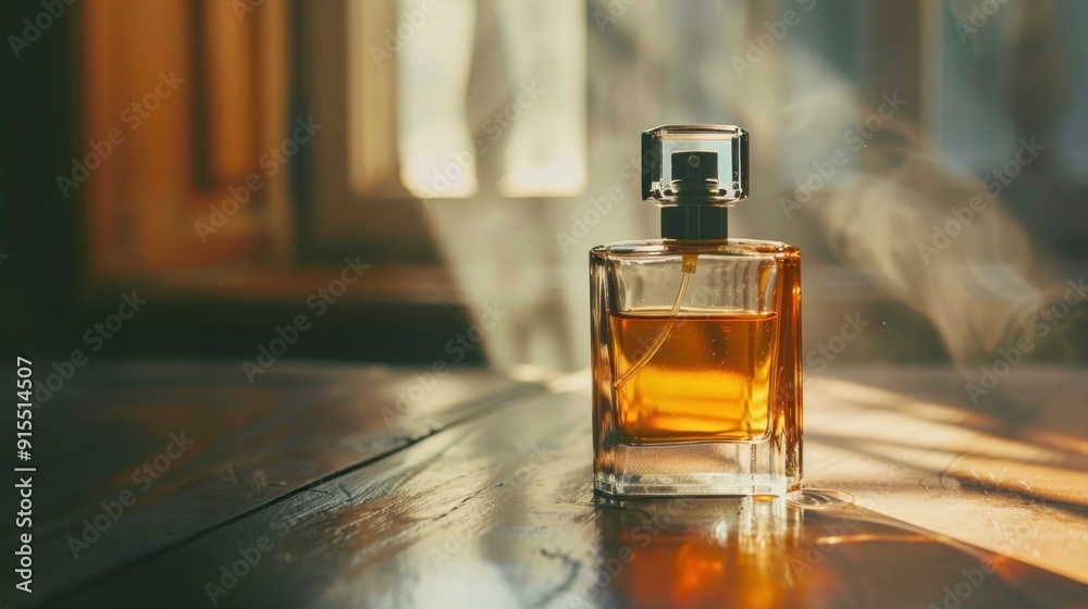 A Bottle of Perfume in Warm Light A Bottle of Perfume in Warm Light