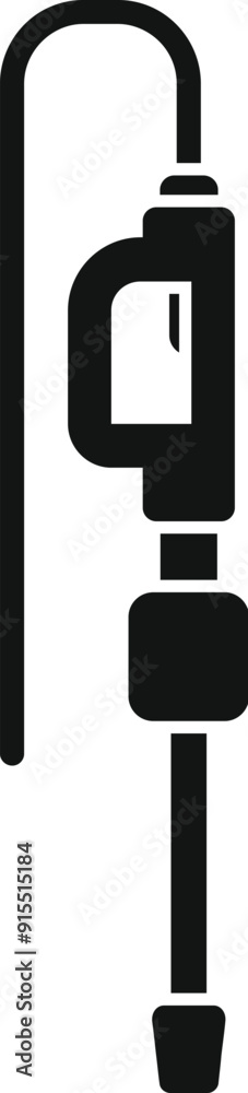 Simple black silhouette icon of manual water pump using for extracting water from ground Simple black silhouette icon of manual water pump using for extracting water from ground