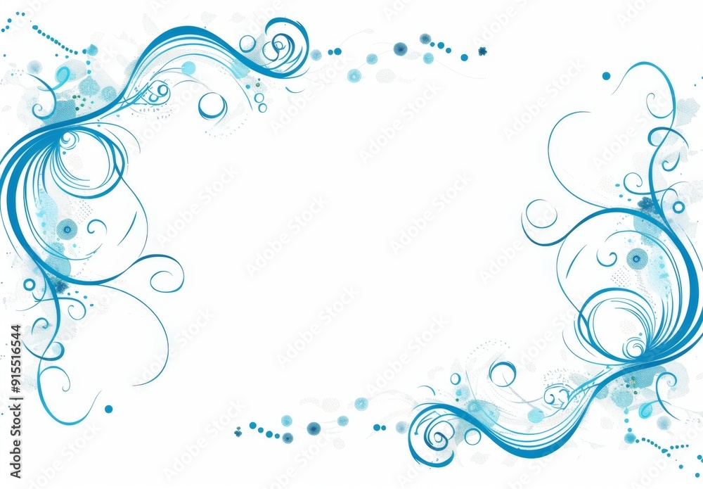 Simple Blue Frame Design for Award Certificate with Dots and Swirls, White Background, Vector Graphics
Simple Blue Frame Design for Award Certificate with Dots and Swirls, White Background, Vector Graphics