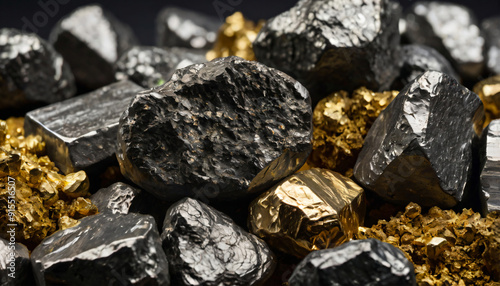 photo of tin ore, which is produced by AI