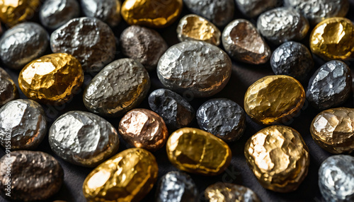 photo of tin ore, which is produced by AI