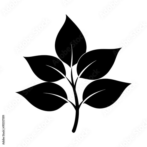Leaf Silhouette Illustration isolated on white background