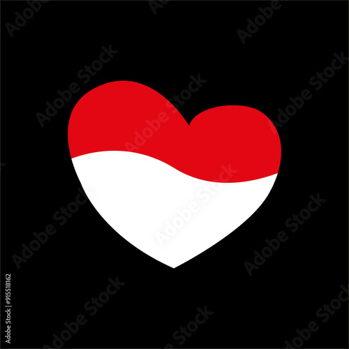 Free Download Love icon Indonesian flag sign - GFXLoad