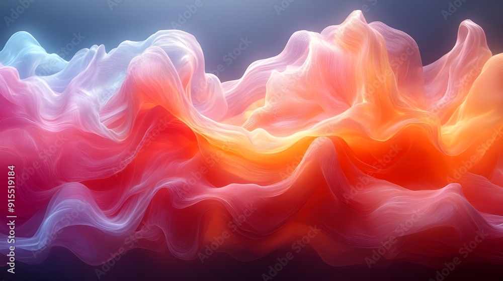 Obraz premium vibrant colorful wave abstract background