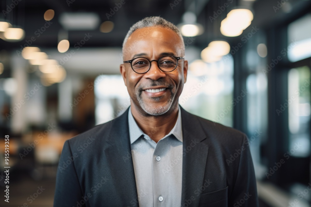 Portrait of a senior African American businessman in office Portrait of a senior African American businessman in office