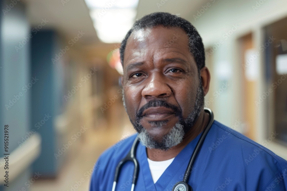 Portrait of a middle aged male registered nurse Portrait of a middle aged male registered nurse