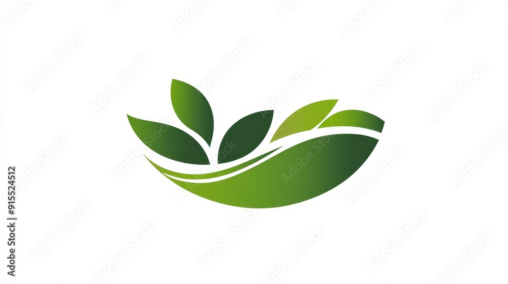 Naklejka premium stunning green environment logo featuring alternating colors on a white background. Use natural motifs