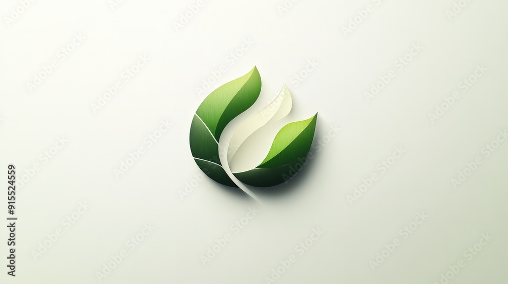 Design a stunning green environment logo with alternating hues on a white background. Design a stunning green environment logo with alternating hues on a white background.