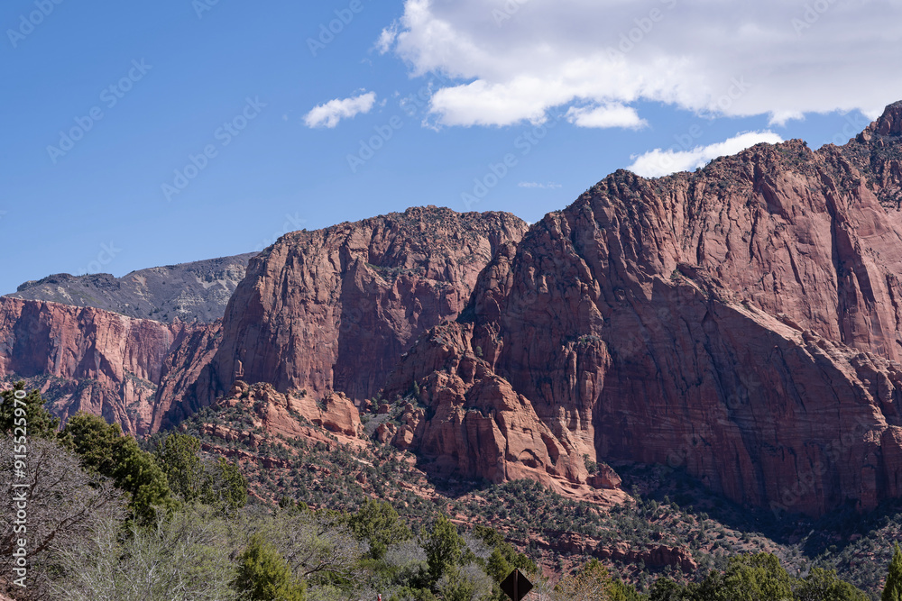 Beautiful red sandstone cliffs in Southern Utah Beautiful red sandstone cliffs in Southern Utah