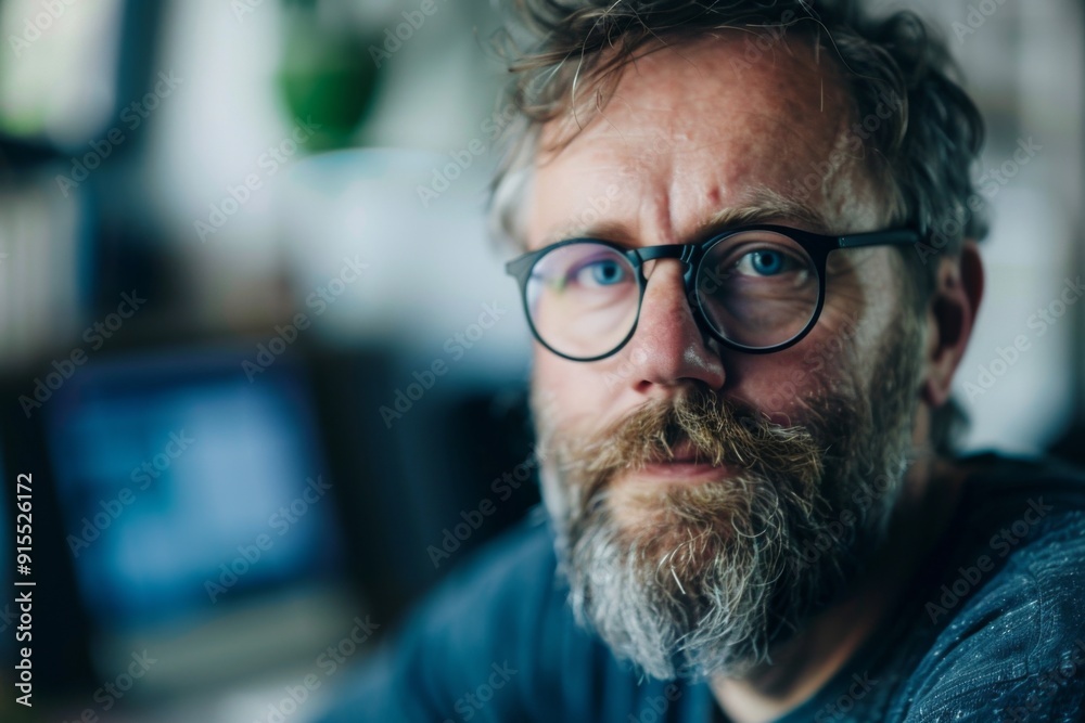 Portrait of a middle aged male software engineer Portrait of a middle aged male software engineer