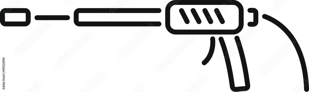 Electric tool connecting to power cable icon. Outline electric tool connecting to power cable icon for web design isolated on white background Electric tool connecting to power cable icon. Outline electric tool connecting to power cable icon for web design isolated on white background