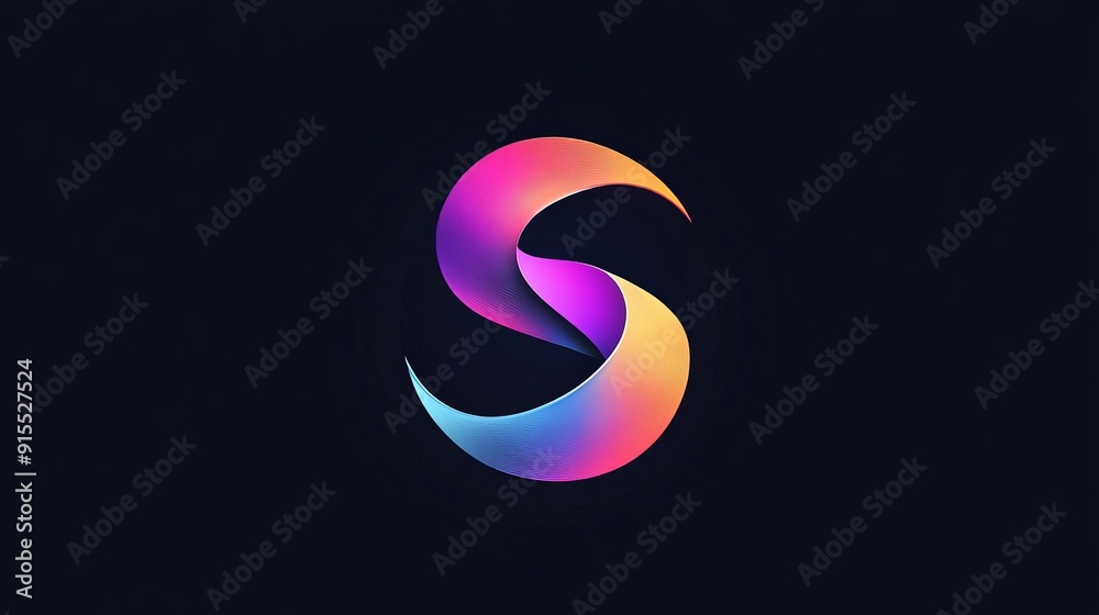 Design an elegant color-changing logo on a black background Design an elegant color-changing logo on a black background