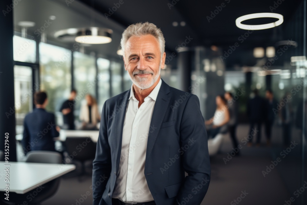 Smiling portrait of a senior Caucasian businessman
