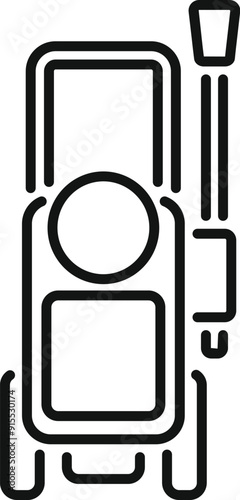 Line art icon of a pressure washer machine for cleaning