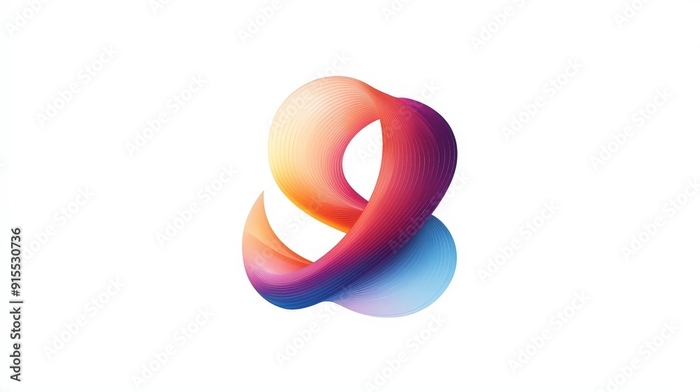 Develop a logo that seamlessly changes colors against a white background, featuring elegant shapes and innovative design Develop a logo that seamlessly changes colors against a white background, featuring elegant shapes and innovative design