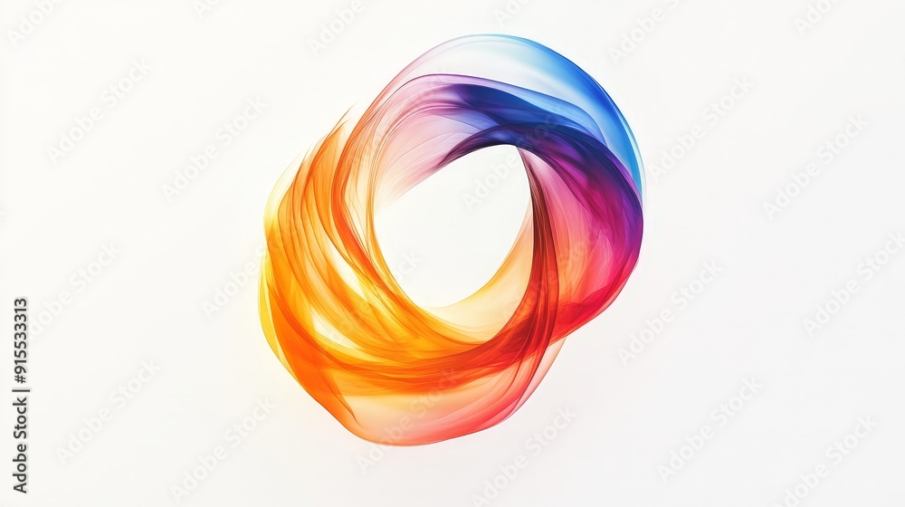 Develop a unique, color-changing logo on a white canvas, featuring smooth transitions and modern, elegant design elements Develop a unique, color-changing logo on a white canvas, featuring smooth transitions and modern, elegant design elements