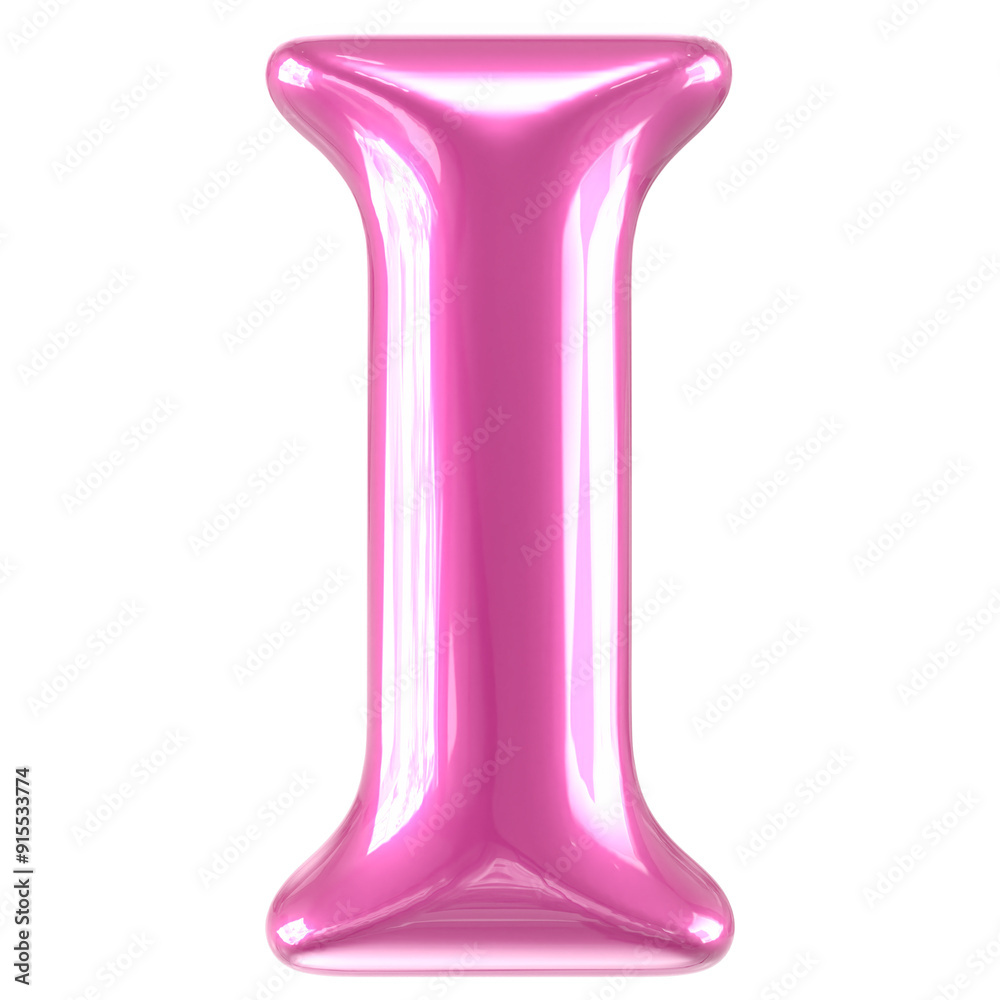 I Font Pink 3d Render I Font Pink 3d Render