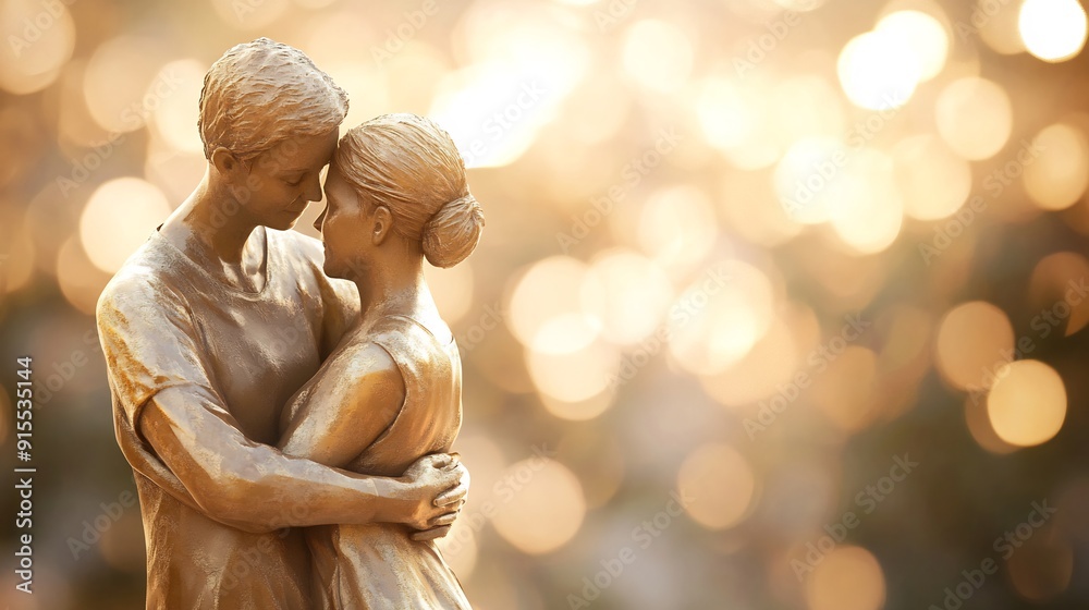 Bronze Sculpture of a Couple Embracing Bronze Sculpture of a Couple Embracing