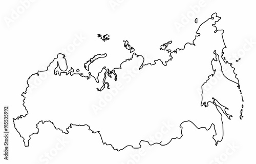 Russia outline map