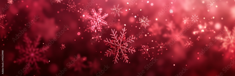 Red Christmas background with glowing snowflakes and festive bokeh lights
Red Christmas background with glowing snowflakes and festive bokeh lights