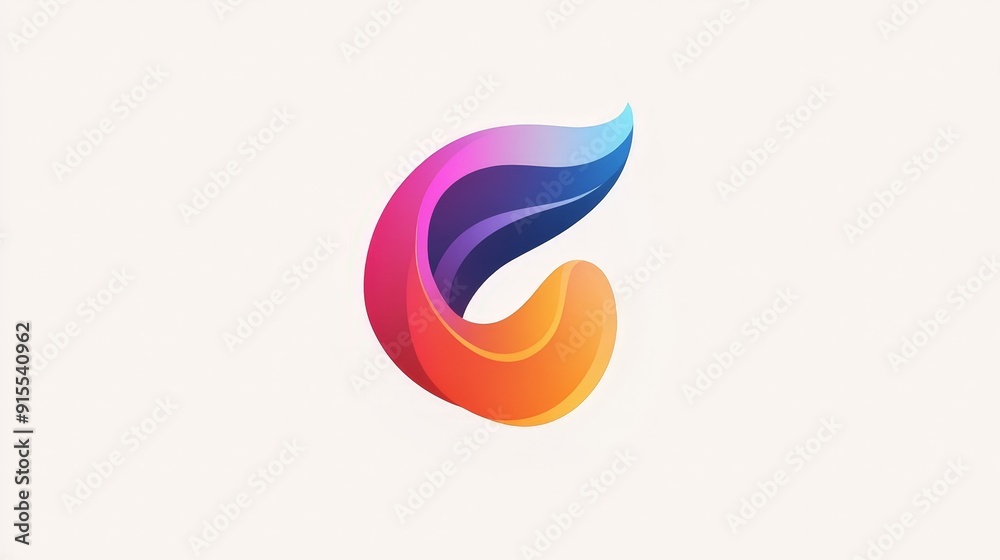 Imagine a logo with seamless color changes on a white background Imagine a logo with seamless color changes on a white background