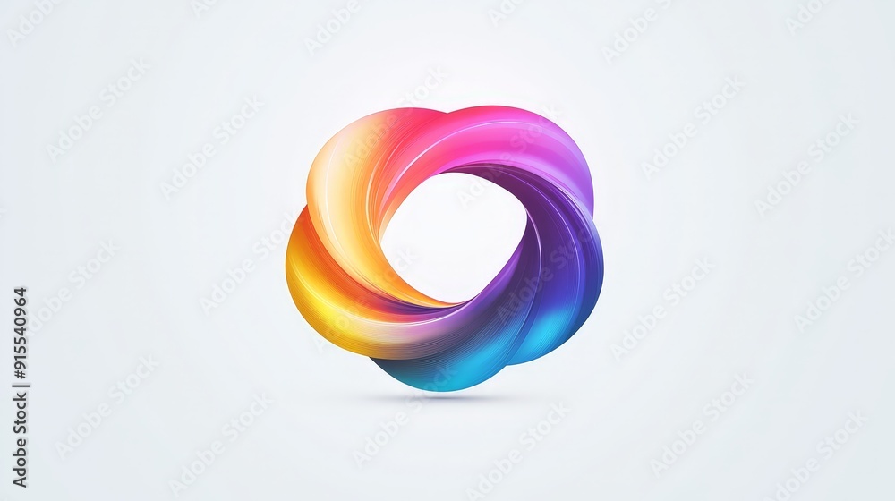 Imagine a logo with seamless color changes on a white background Imagine a logo with seamless color changes on a white background