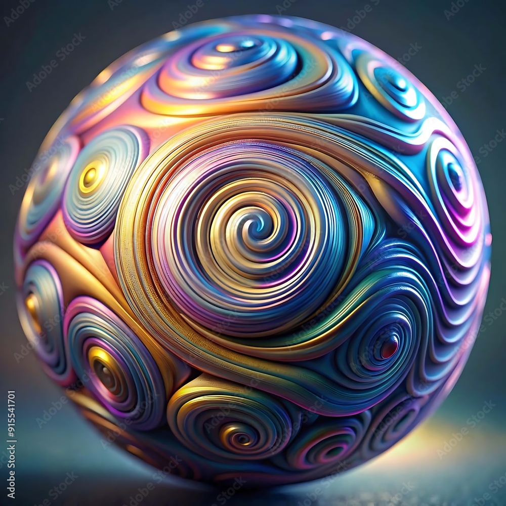Holographic Swirl Sphere.. Holographic Swirl Sphere..