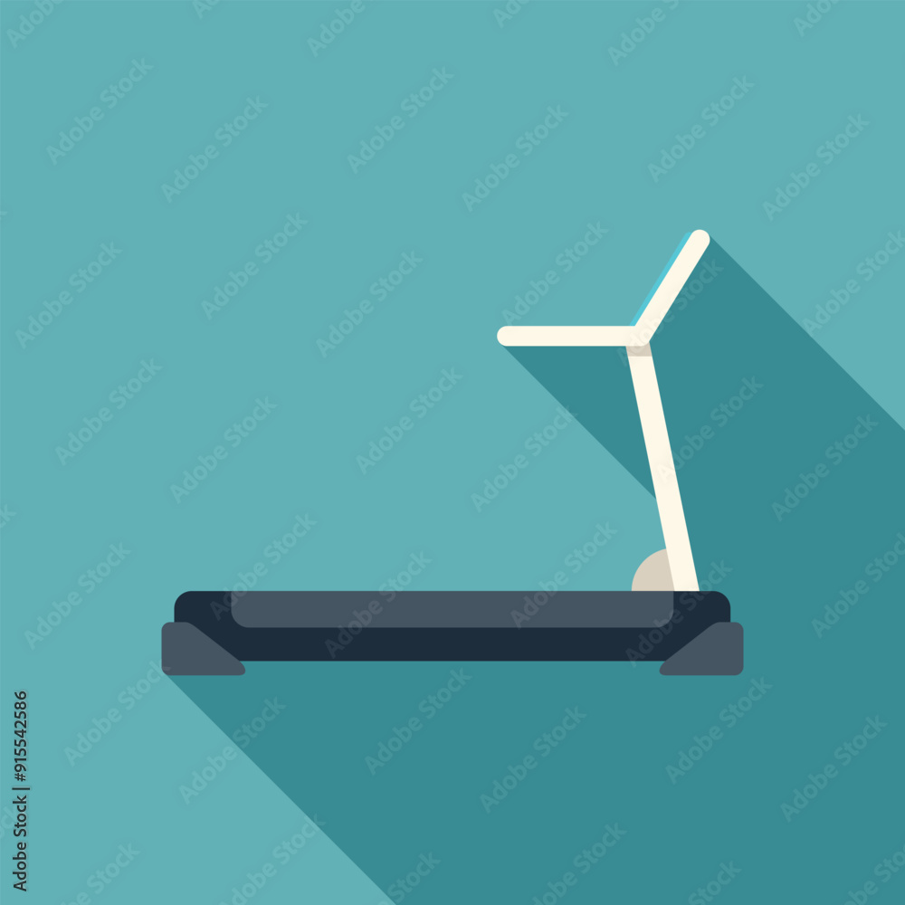 Treadmill is standing on the floor, representing the concept of fitness training and healthy lifestyle Treadmill is standing on the floor, representing the concept of fitness training and healthy lifestyle