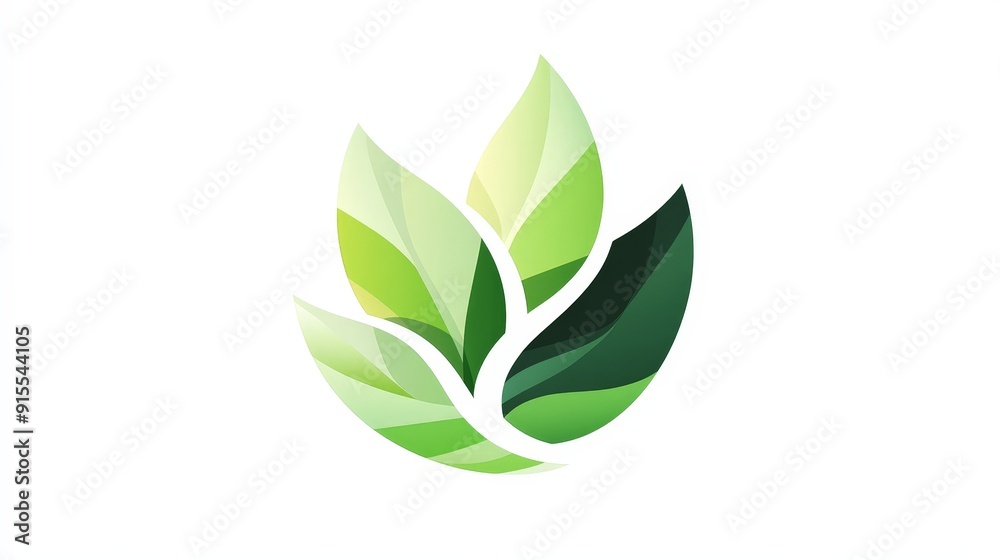 Imagine a unique green environment logo with alternating colors on a white background. Imagine a unique green environment logo with alternating colors on a white background.