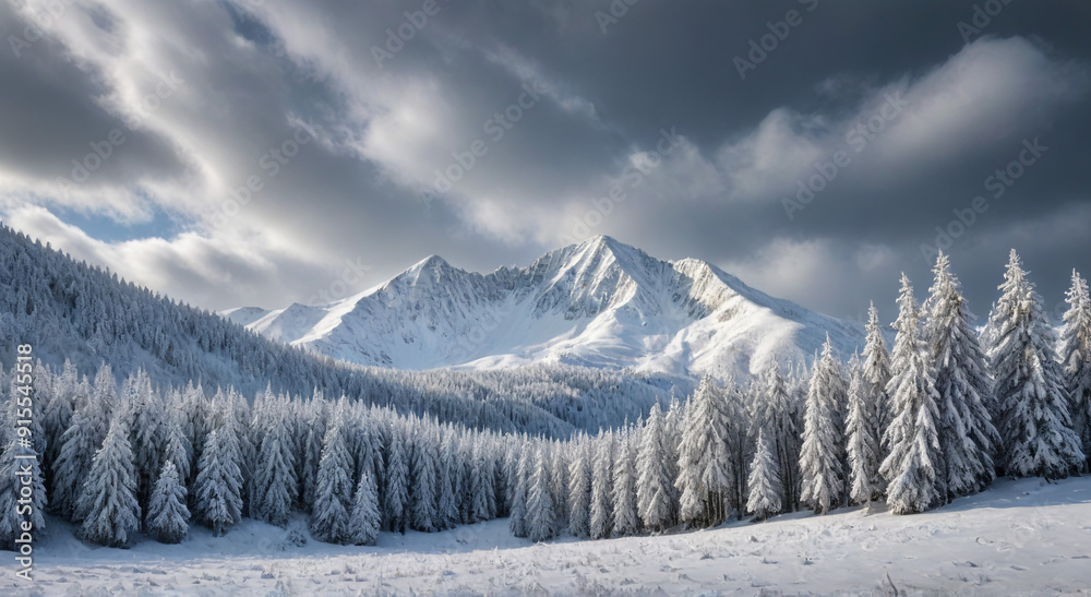 Obraz premium snow covered mountains in winter