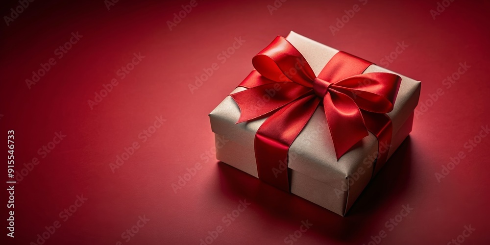 Gift box mockup stand showcase with red ribbon bow isolated on dark red background, gift, box, mockup, stand, showcase, red Gift box mockup stand showcase with red ribbon bow isolated on dark red background, gift, box, mockup, stand, showcase, red