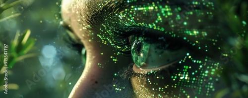 AI systems powered by green energy analyzing predator stalking patterns, fauna green technology patterns, predatory behavior