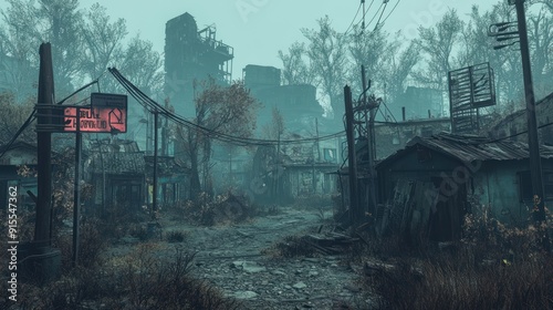 Obraz na płótnie Post-Apocalyptic Cityscape