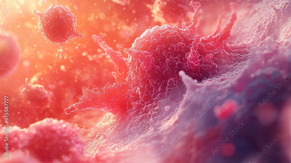 Dynamic Cancer Cell Mutation Unveiled in Hyper-Realistic Digital Painting Dynamic Cancer Cell Mutation Unveiled in Hyper-Realistic Digital Painting