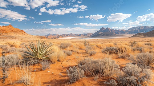 Desert landscapes with salttolerant plants thriving in saline soils, landscape variety soil, saline adaptation photo