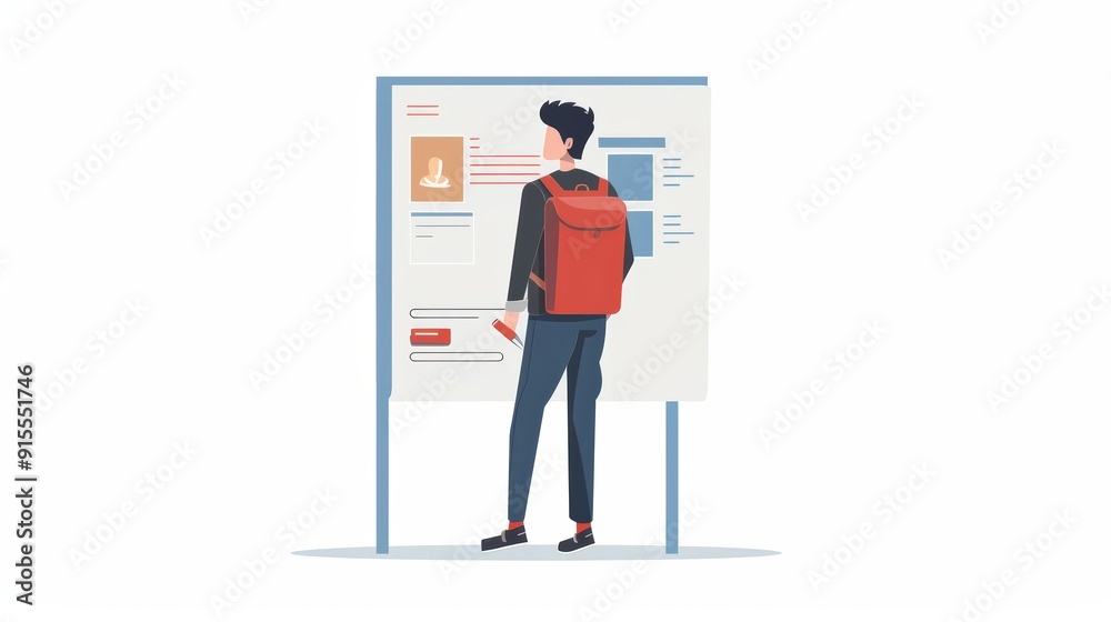 Man Presenting Ideas on Whiteboard Man Presenting Ideas on Whiteboard