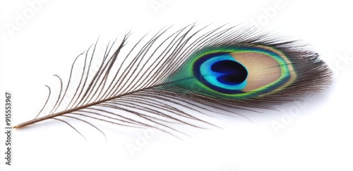 A white background with peacock feathers.