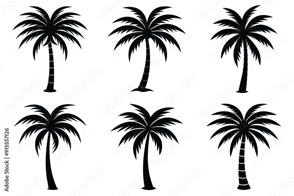 Palm tree Silhouette vector illustration Palm tree Silhouette vector illustration