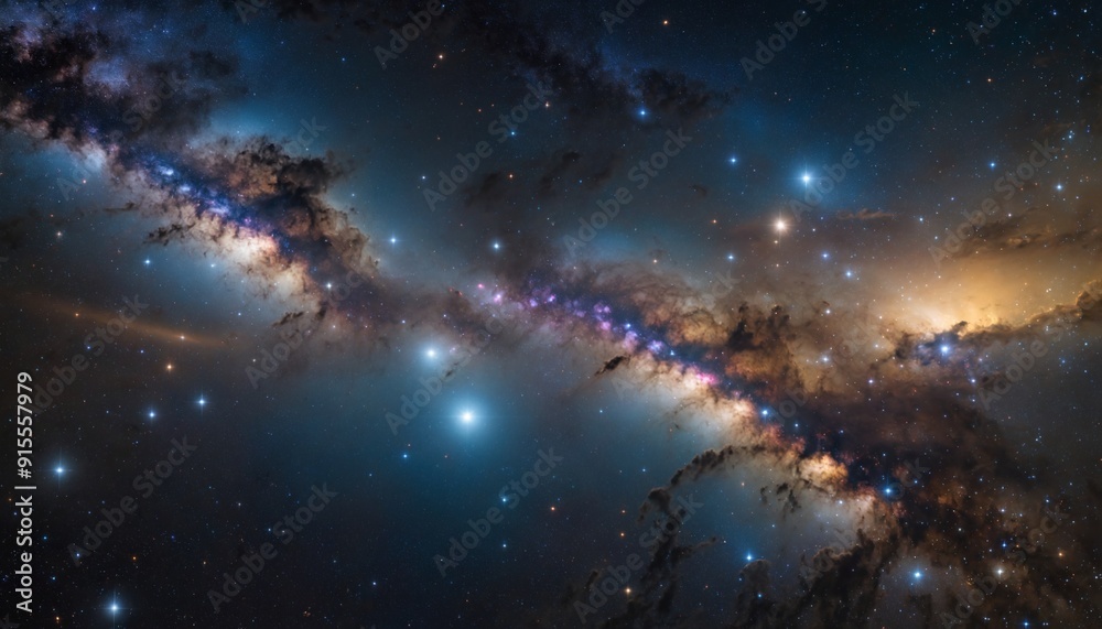 Fototapeta premium Nebula in the night sky