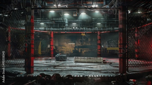 Inside the Octagon: A Dark and Gritty Fighting Arena