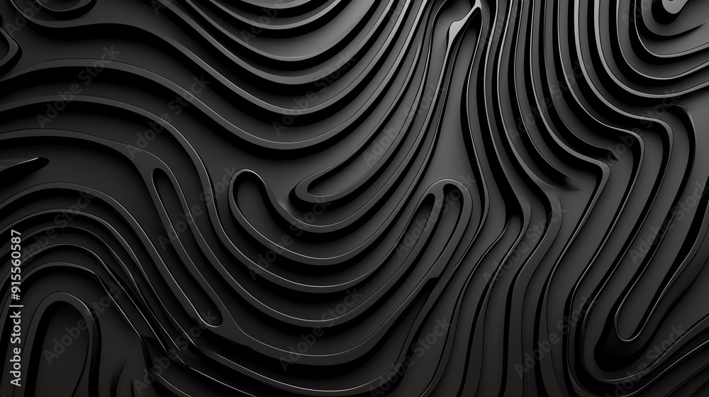 Abstract black and white wavy lines pattern background. Abstract black and white wavy lines pattern background.