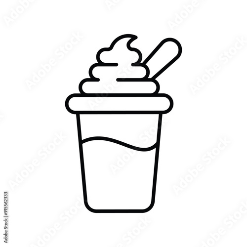 frappe line icon with white background vector stock illustration